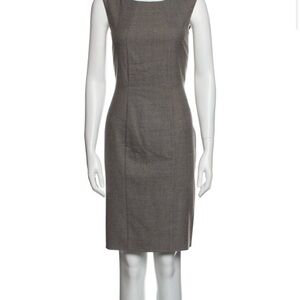 MaxMara Tailored Sleeveless Sheath Dress in Gray